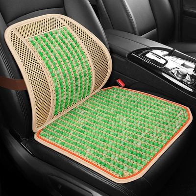 Cool pad: Wholesale resin jade car seat cushion