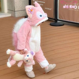 Baby Girl Pajamas Autumn and Winter 2024 New Lingna Beier Children's Wear Plush Siaman Sleeping Bag 1 Child 3 Years Old Super Cute