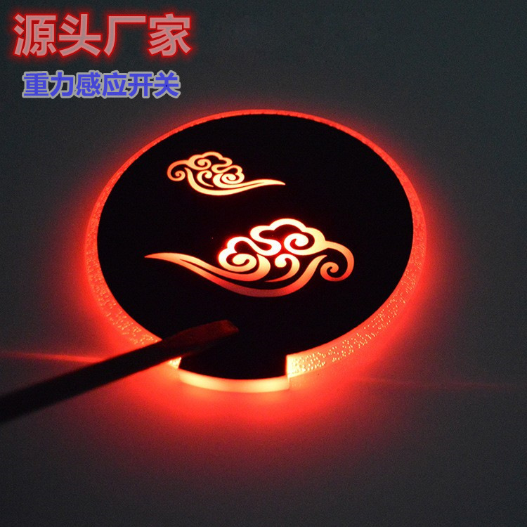 Fábrica de producción luminosa montaña acrílica Sensor de gravedad con base de luz discoteca bar escritorio colorido montaña