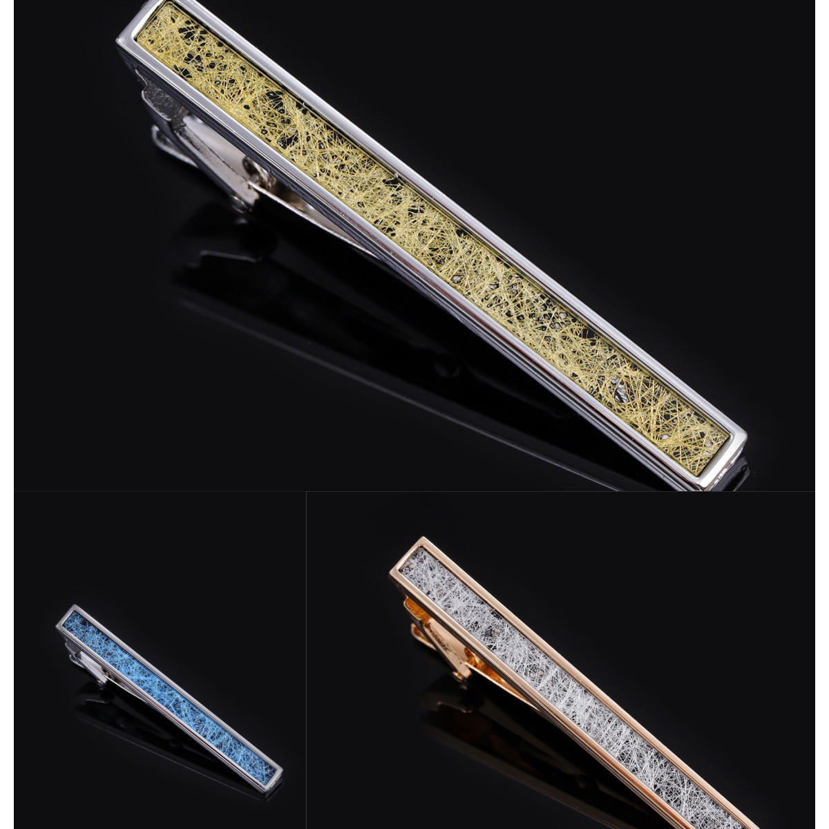 Wholesale high-grade fashion mahogany tie clip men's business metal tie clip foreign trade tie clip factory in stock