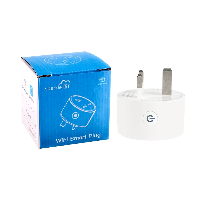 WiFi умная розетка 2.4G 16A (британская), поддержка Alexa/Google/HomeKit, PC+ABS, опция мониторинга мощности