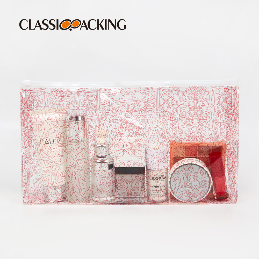 Bolsa con cremallera de pvc al por mayor de fábrica Bolsa de almacenamiento de productos de belleza de gran capacidad Bolsa de lavado impermeable especial para promoción de hoteles