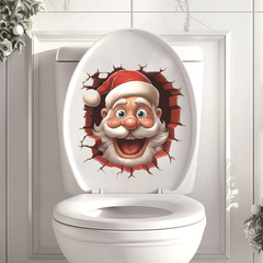 国境を越えたクリスマスの爆発的なアイデアお笑いトイレの便器に家の装飾の壁に貼り付ける