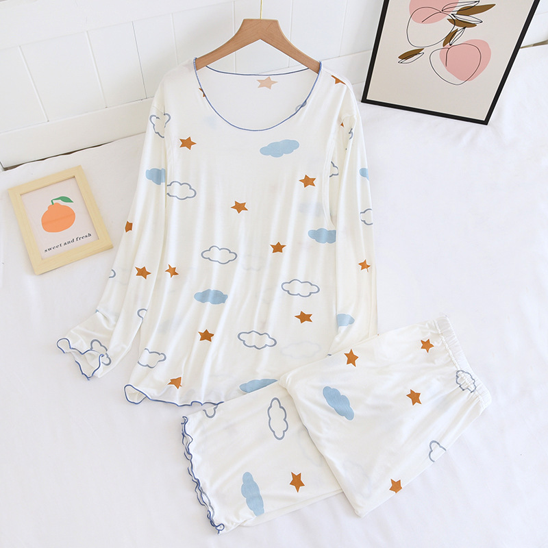 ZFQ白い雲-モダールの頭月子服