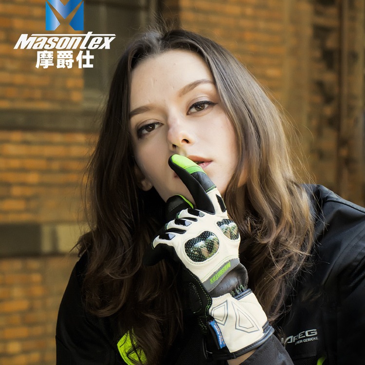Masontex mojue Shi 오토바이 장갑 겨울 여성 타고 탄소 섬유 오토바이 남성 일정한 온도 색상 변경 따뜻한 M24
