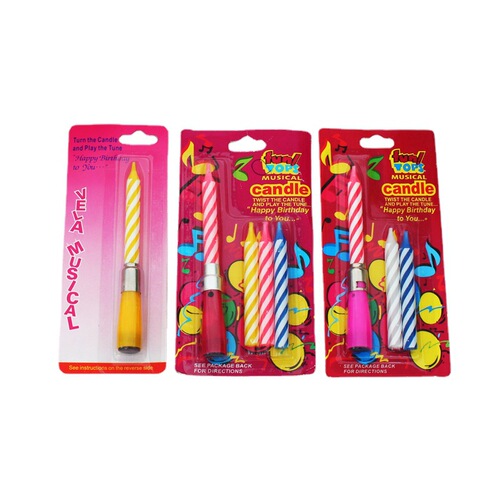 Wholesale controllable switch base thread music birthday candles cake candles that can sing English birthday song