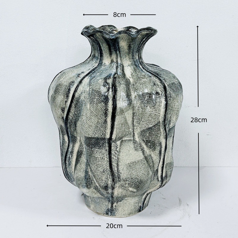 高級感のある新中式レトロな青花磁器の花瓶、フラワーアレンジメント、水栽培の花、リビングルームや玄関の装飾品