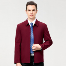 2025年秋季新款品牌男装夹克高端简约中老年爸爸保暖商务夹克外套