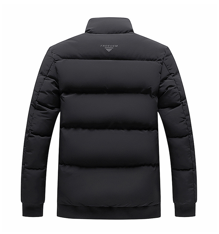 Men's Winter Padded Jacket With Stand Collar Slim Fit Quilted Coat_voghion.com