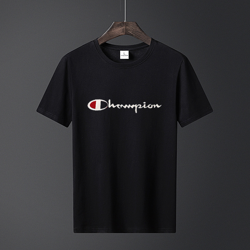 2025 New Summer Pure Color Men's Pullover T-Shirt Youth Round Neck Casual Loose Short-Sleeved Cotton T-Shirt