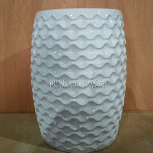 American ceramic drum stool new Chinese style hollow antique drum chair round stool decorative stool drum Pier European style stool shoe changing stool