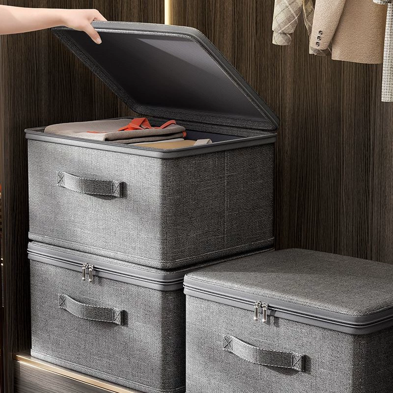 Foldable Storage Box, Capacious Multi-Size Organizer, Small–Super Large, Zipper & Optional Lock