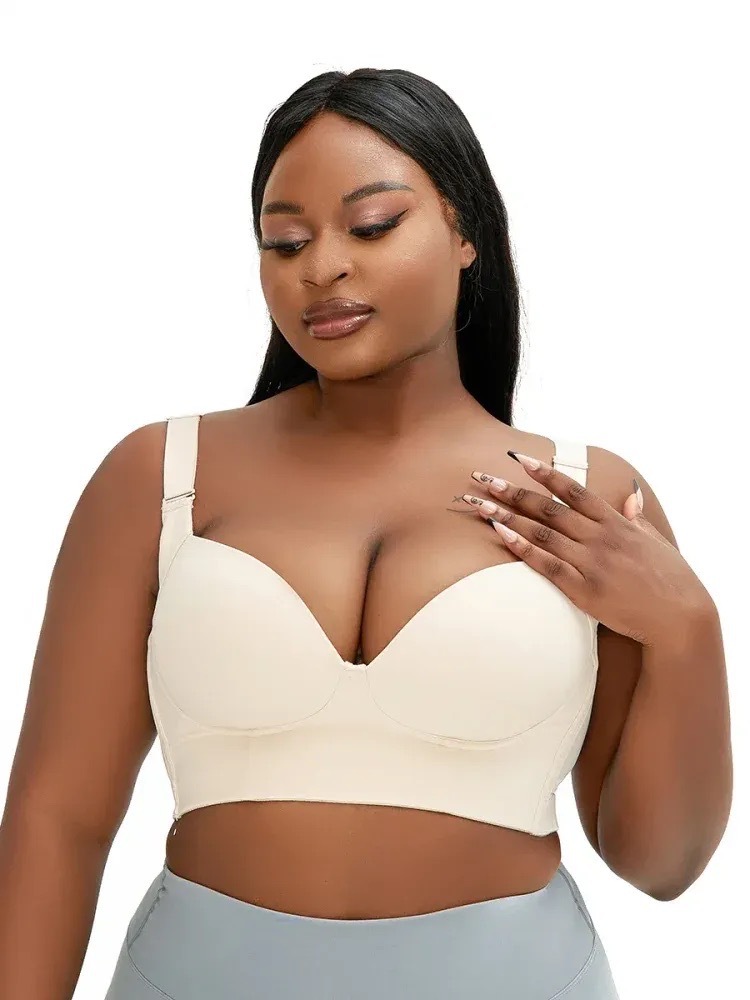 Solid Color Pattern Solid Color Underwire Bra Simple Style Nylon Sponge Seamless Gather Breathable All Seasons Bra