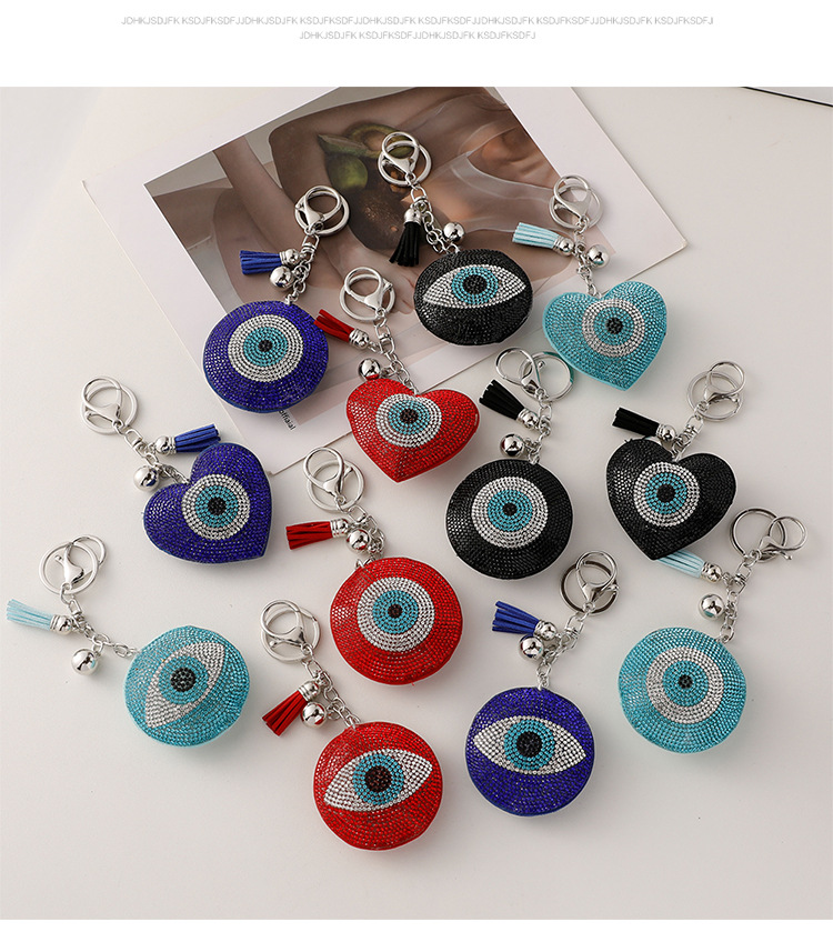 Modern Style Alloy Devil's Eye Men's Bag Pendant Keychain display picture 5