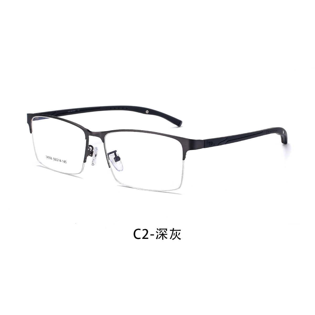 Negocio casual hombres deportes aleación ajustable gafas marco plástico acero Piernas Sin cara clip gafas Danyang venta al por mayor