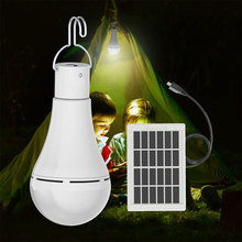 跨境太陽能燈遙控球泡燈露營帳篷燈庭院照明燈應急SOS燈充電燈泡