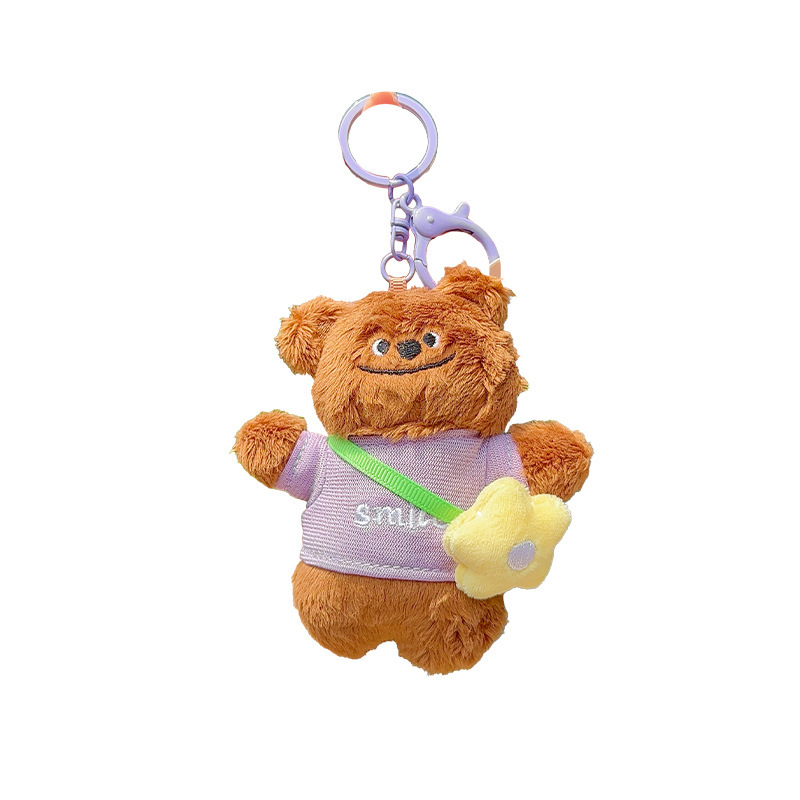 本物のウェイテベアフラワーバックパックぬいぐるみペンダントかわいいキーホルダー小さな人形人形バッグペンダントギフト卸売|undefined