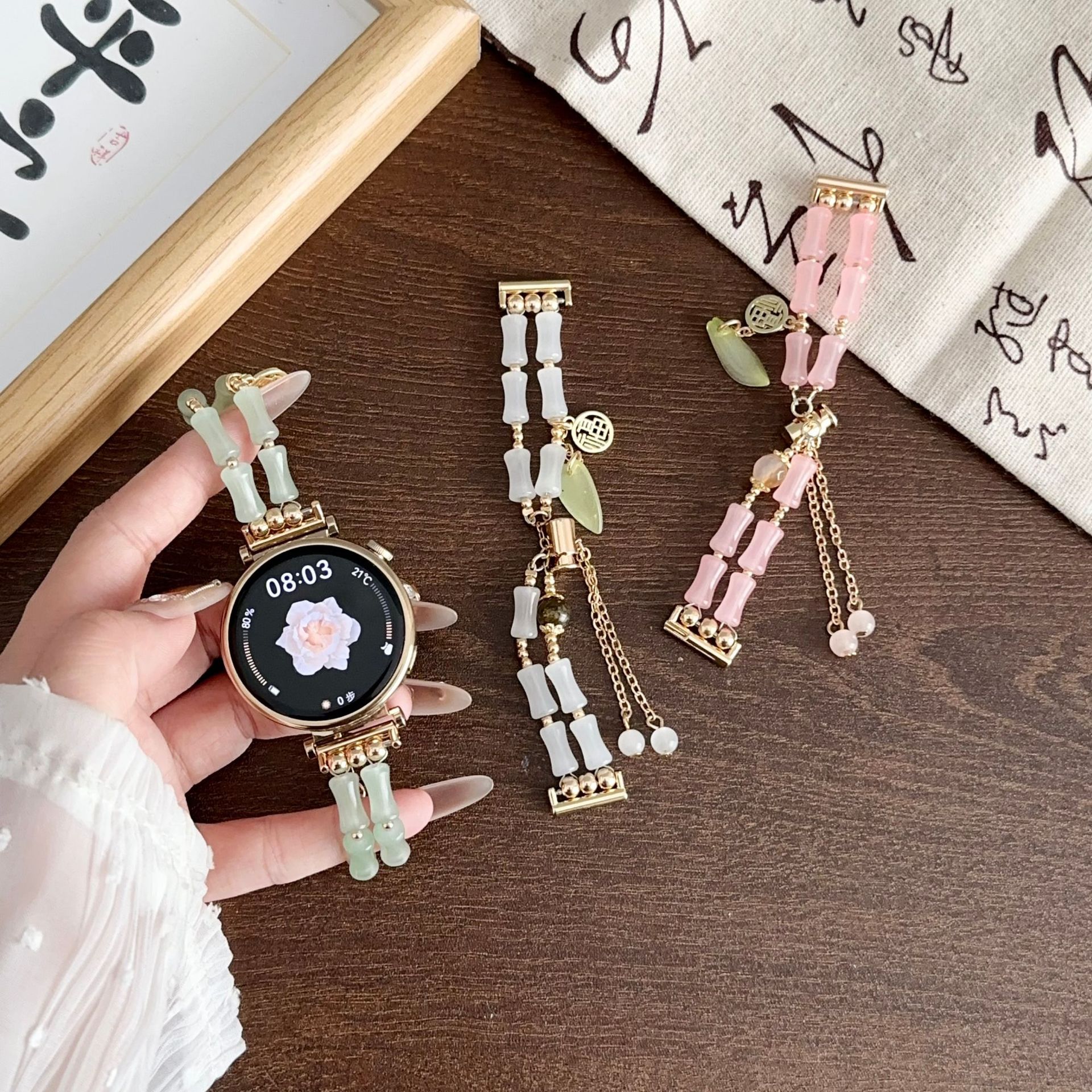 suitable for huawei gt4 strap watch4pro watch gt5 new watch3 national style beaded bracelet millet