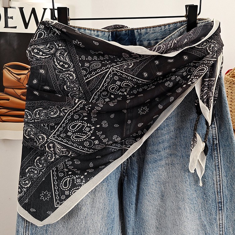 Seidenschal Im Ethno-stil Für Damen Als Taillengürtel Tuch_voghion.com