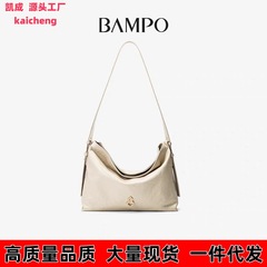 BAMPO ハーフスロープ マイクロバッグ Mサイズ 牛革 トートバッグ 通勤 クロスボディ ホーボーバッグ