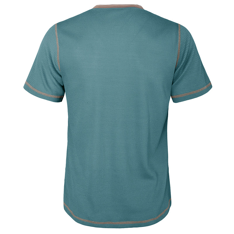 Men's Solid Color Patchwork T-shirt Men's Clothing display picture 39