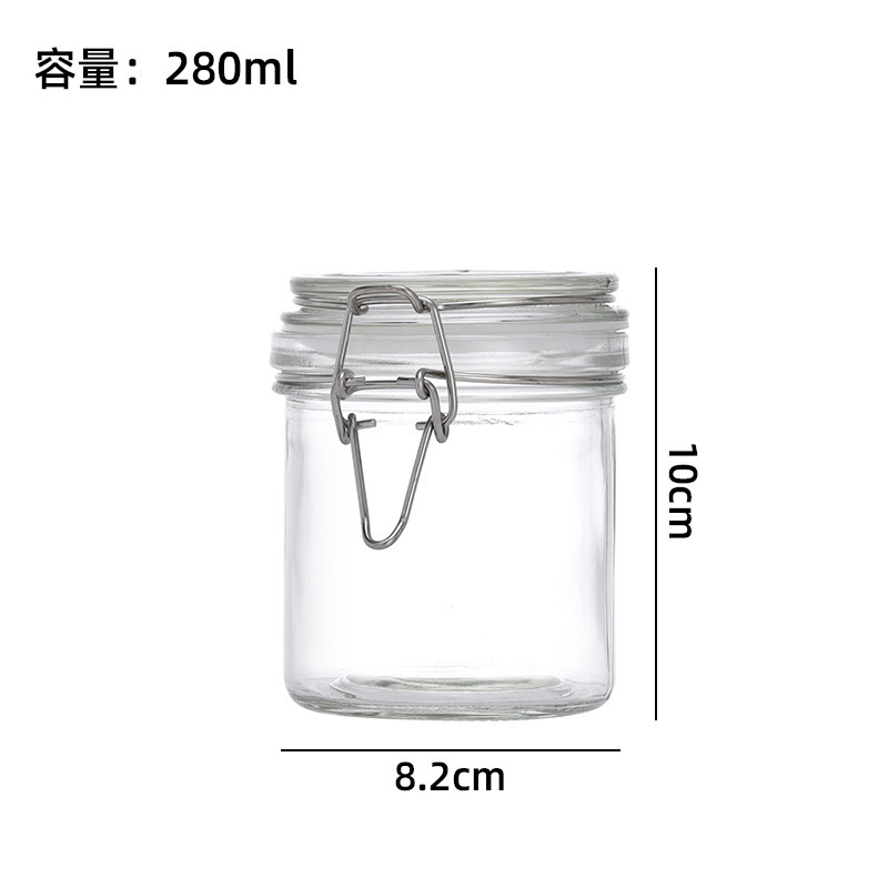 卸売ガラス密封瓶茶瓶穀物保存瓶蓋バックル収納家庭用ピクルス保存瓶大|undefined