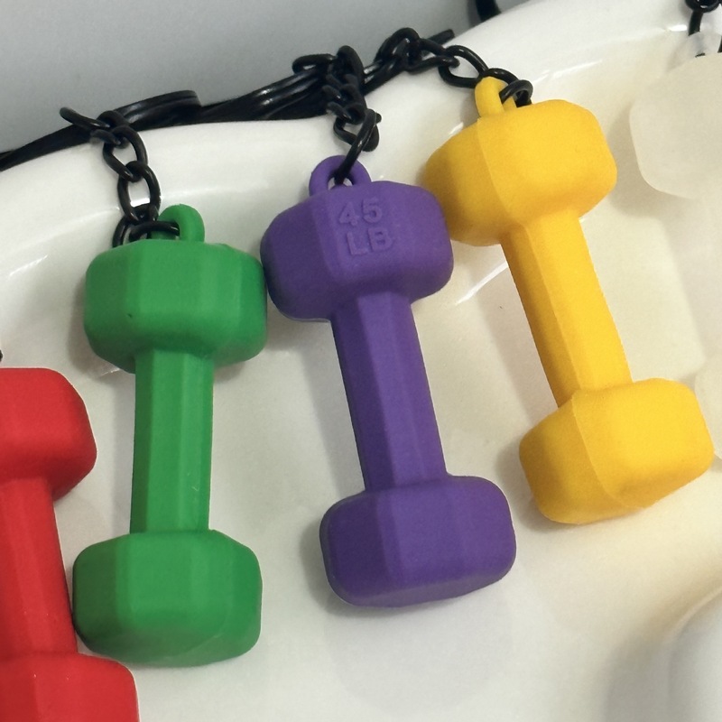 キーアクセサリーiu系かばん掛け小ダンベルシンプルオシャレフィットネス愛好家専用コーデュロイ|undefined