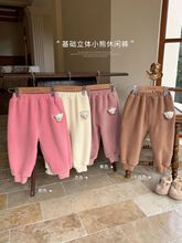 婴儿秋冬加绒加厚裤子男女宝宝冬季宽松罩裤PP裤儿童长裤外穿a类