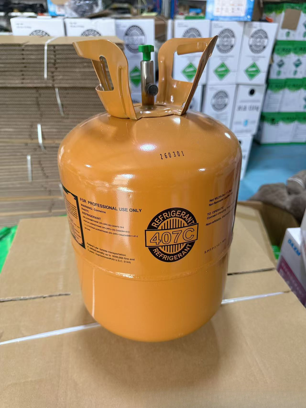 R407 Refrigerant Factory Wholesale Refrigerant Freon Air Conditioning Refrigerant Net Weight 11.3kg Cross-Border Export Free Shipping