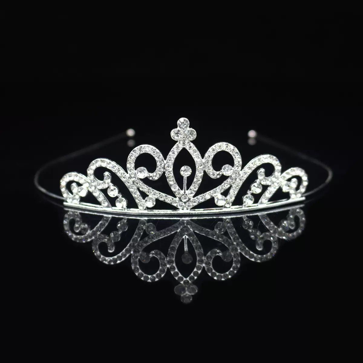 Princesa de moda coreana simple corona de cumpleaños coronas de cabello bandas de alea diamante para niños coronas pequeñas
