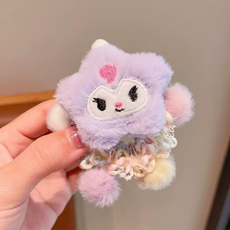 Otoño y invierno adornamientos de cabello de niña lindos dibujos animados muñecas anillo de cabello Star Delu cuerda de cabello dulce Sanliou cinta de pelusa