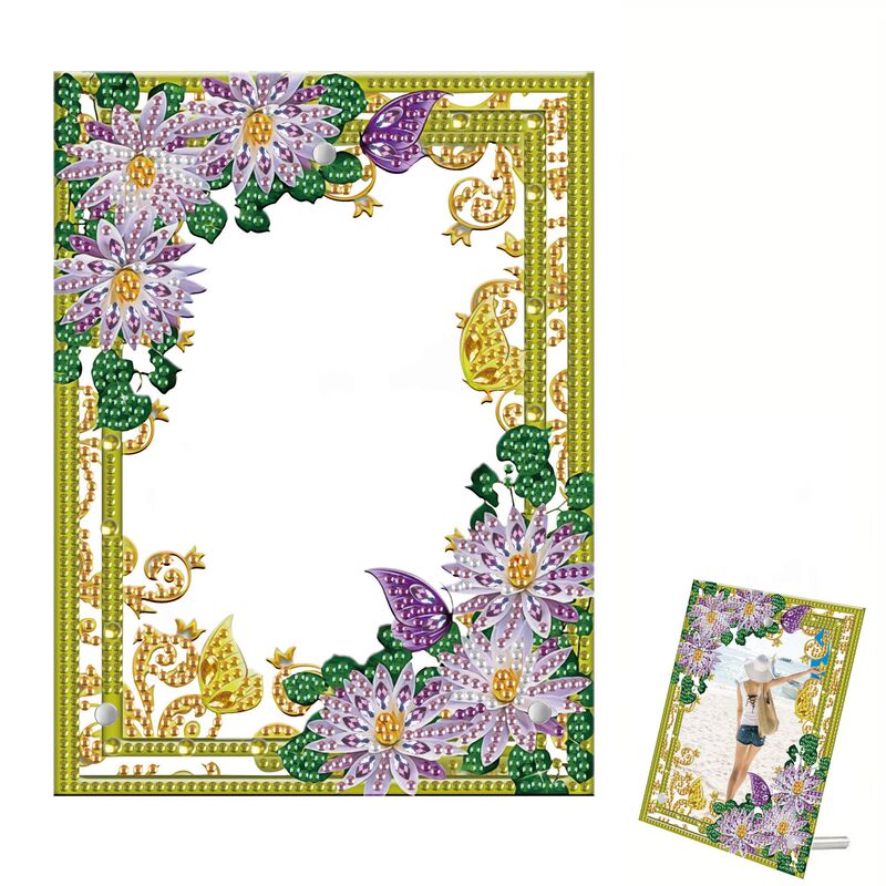 DIY Diamond Art Painting Desktop Ornament Photo Frame Kit, Desktop Frame Diamond Photo Painting Kit