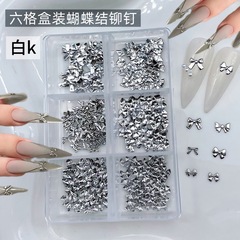 ネイルアート日系リベットシリーズ金属リベットフランス蝶ネクタイシリーズミニ金色銀色の小さな蝶ネクタイ