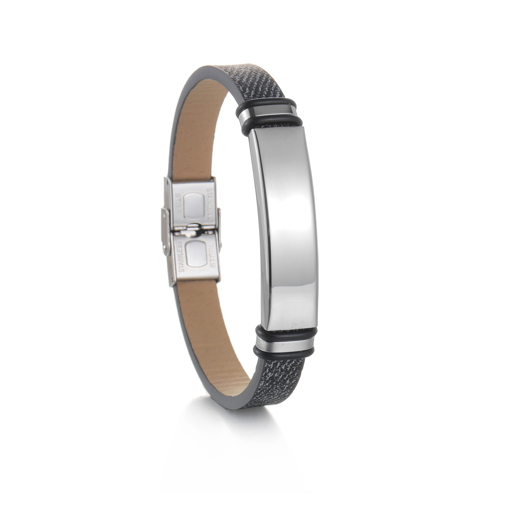 All Seasons Season Simple Style Round Customization Laser Engraving Stainless Steel Polishing Men's Wristband Men Cuff & Bangle