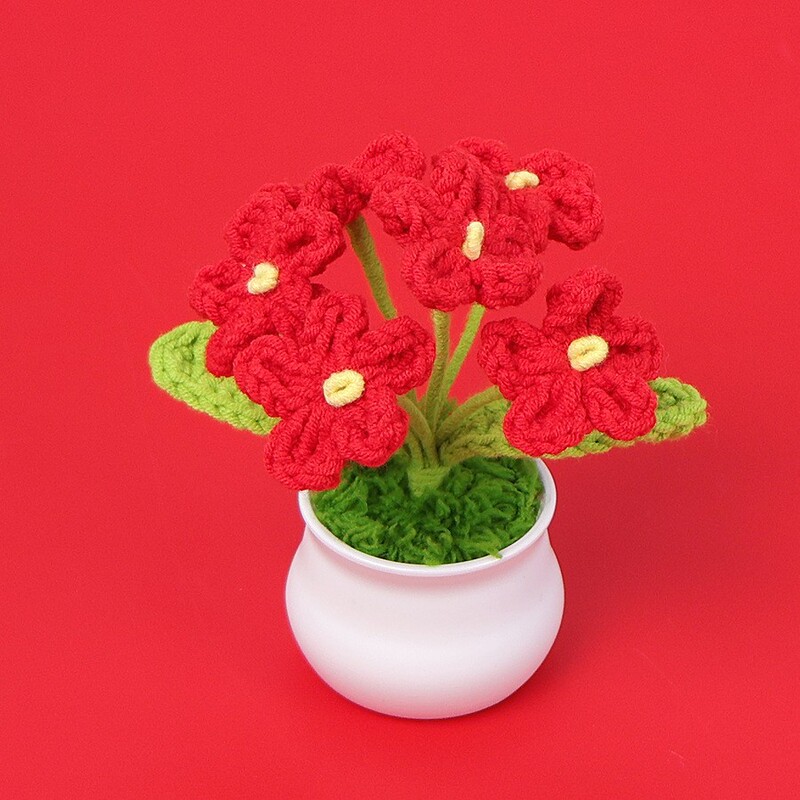 完成したウールひまわり鉢植えスズラン造花チューリップデスクトップ装飾品バレンタインデー教師クラスメートギフト|undefined