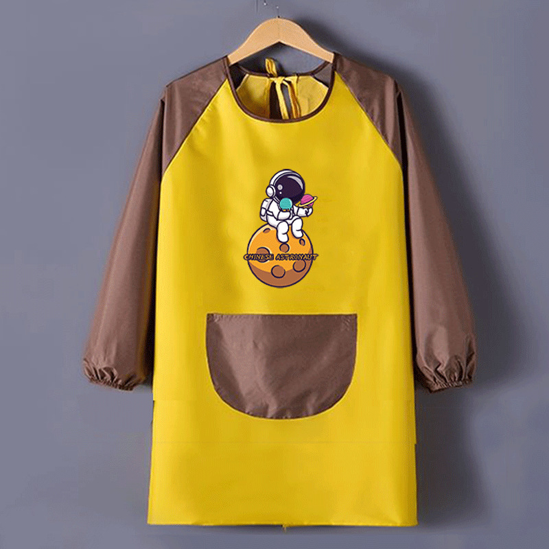 子供の絵の服のカバーの美術生の陶芸のエプロンの防水の防油の書道の小学生は毛筆の字を書きます。|undefined