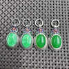 Emerald pendant jade, silver bracelet, sunny green stone inlay, wholesale