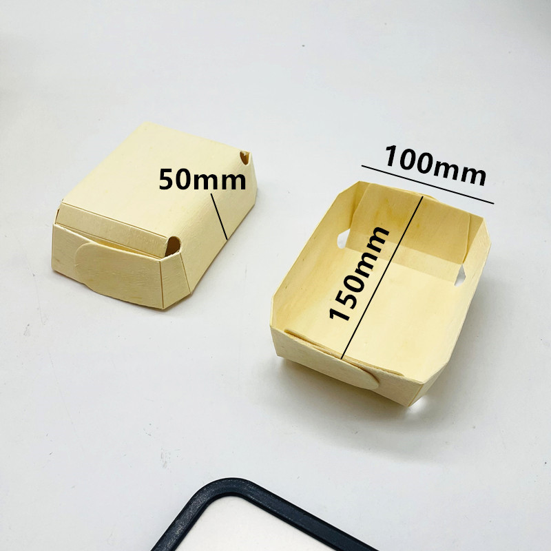 Caja de madera para hornear Molde para pan tostado de madera resistente al horno Molde para hornear Bizcocho mediano Molde de madera para pastel de papel natural