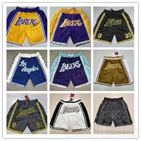 Вышивка оптовая баскетбольная майка High Street Just Don Lakers плотно вышитая версия карманных брюк на молнии