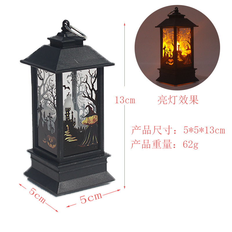 ハロウィーン装飾道具小風灯ろうそく灯火炎灯暖炉灯ledランプ手提げ風灯鬼節用品|undefined