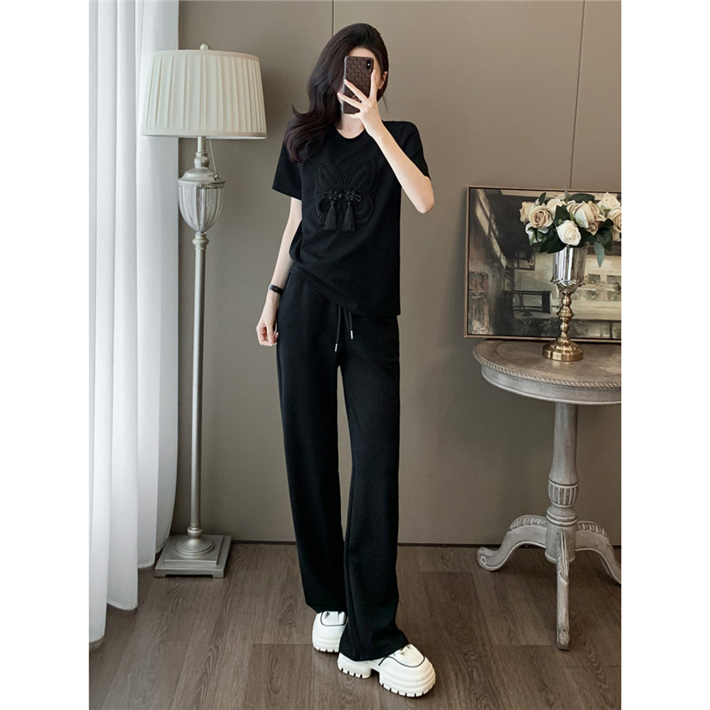 블랙 탑 블랙 바지
