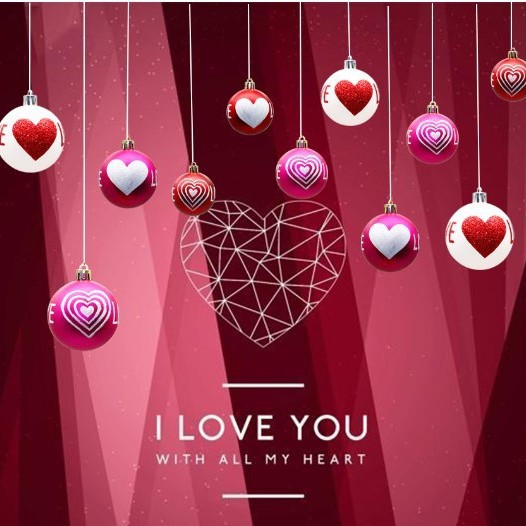 Nuevo día de San Valentín 520 Navidad amor bola Navidad árbol decoración bola Navidad bola Qixi fiesta decoración pequeño colgante