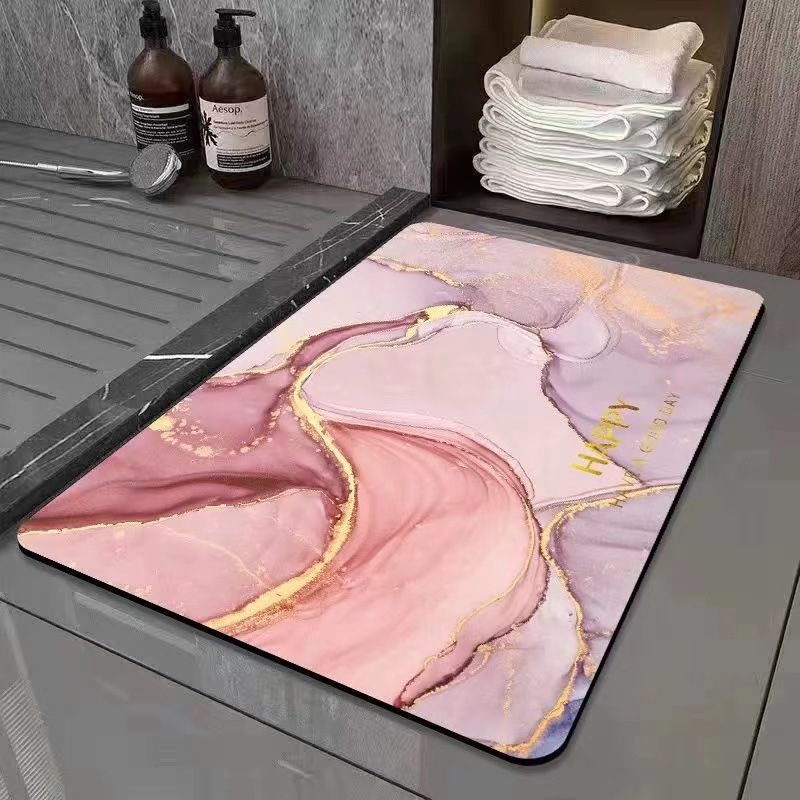 Alfombrilla de baño de tierra de diatomeas antideslizante para dropshipping transfronterizo Temu, alfombrilla de suelo para baño, alfombrilla de inodoro absorbente de agua de secado rápido, alfombrilla para puerta.