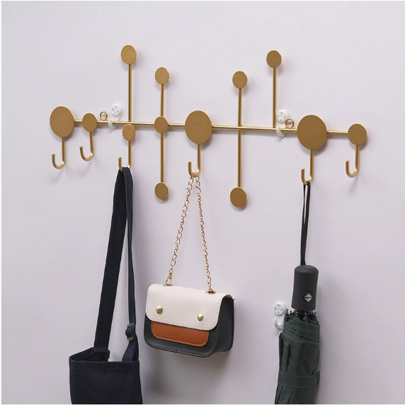 Nórdico sin perforación en la puerta gancho de llave árbol creativo hoja decoración tienda de ropa probador casa de familia perchero gancho