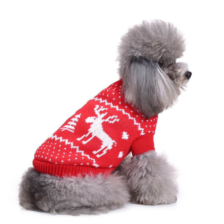 Costumes de Noël pour chiens, vêtements pour animaux de compagnie populaires sur le thème des flocons de neige, vêtements pour chiens sur le thème des rennes, accessoires pour animaux de compagnie_voghion.com