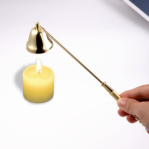 Manufacturer stainless steel aromatherapy candle extinguisher tool three-piece set candle wick scissors bell cover hook wholesale