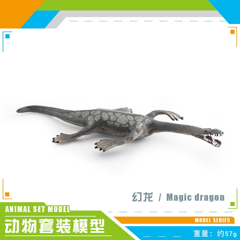 Transfronterizo simulación animal marino modelo dragón mágico gran tiburón blanco morsa nariz afilada ballena submarino biológico estático decoración juguete