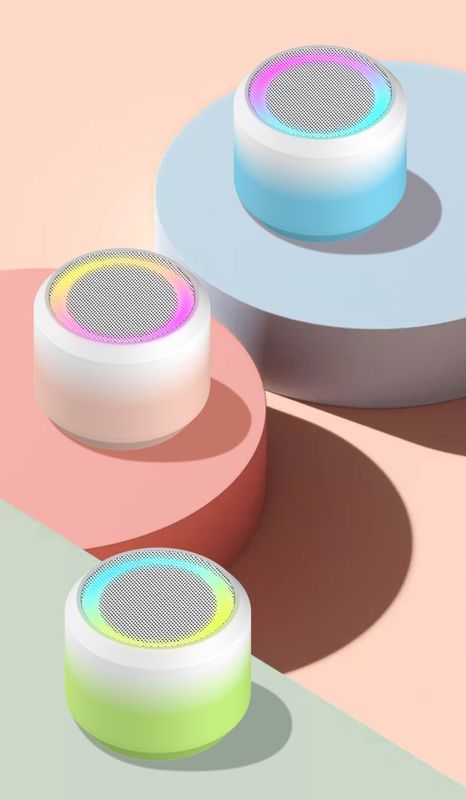 新しい卸売新製品ワイヤレス Bluetooth スピーカーポータブル rgb ライト Bluetooth スピーカー外国貿易デスクトップクリエイティブロゴ|undefined