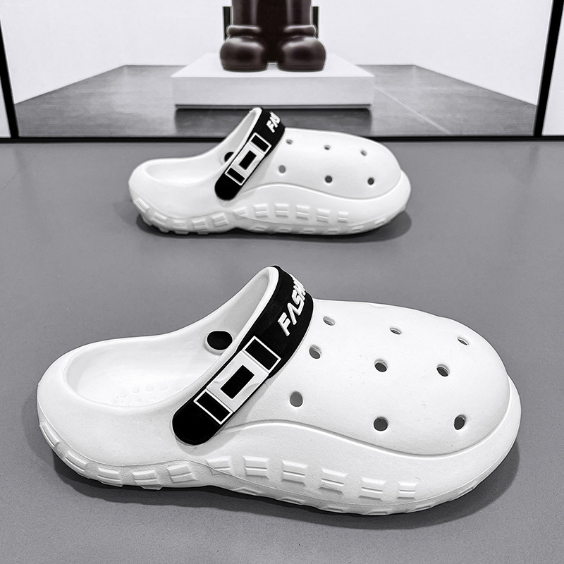 Pise en la mierda, zapatos con agujeros, estilo de explosión clásico de verano para mujer, moda, plataforma antideslizante, sandalias de playa resistentes al desgaste para parejas image 4