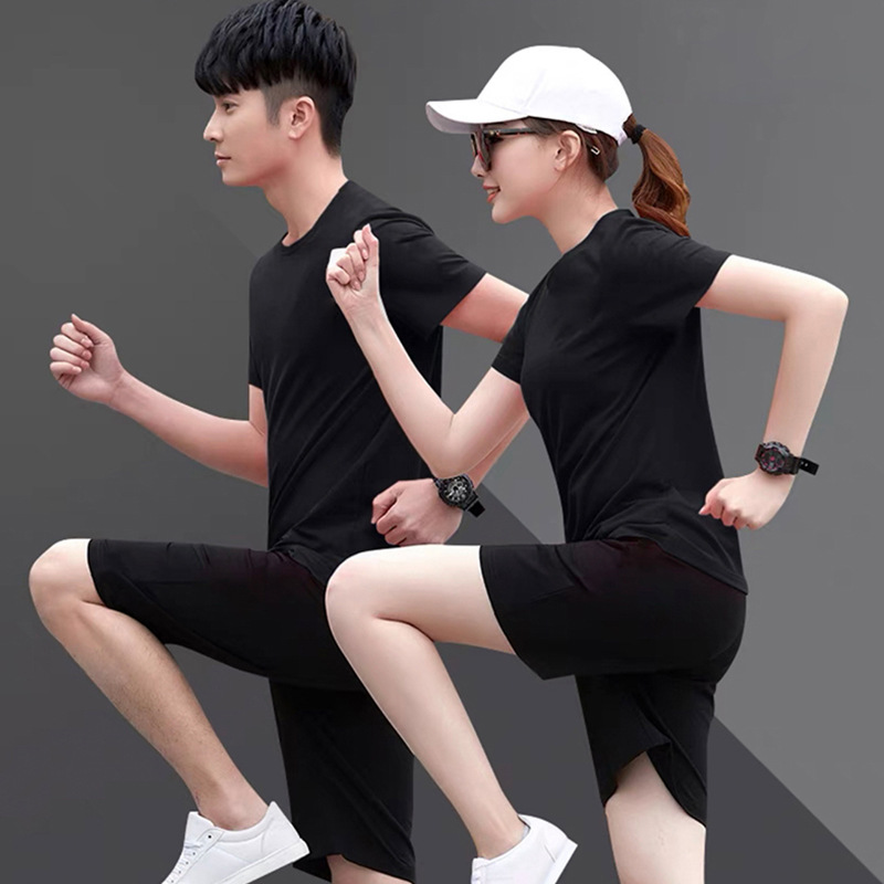 Verano nuevo traje deportivo de hombre y mujer rápido secado traje deportivo de grupo traje deportivo hombre fábrica al por mayor